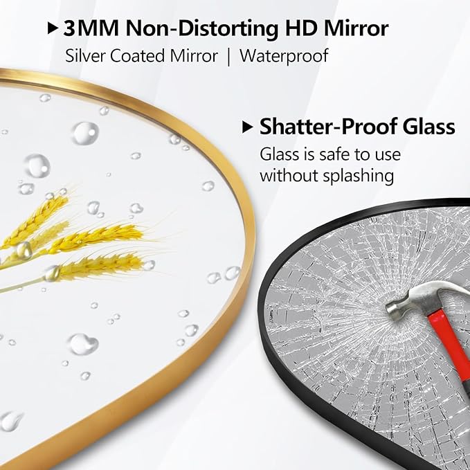 Oval Full Length Mirror, Ultra-Clear Explosion-Proof, Simple and Classic Deco - Image 4