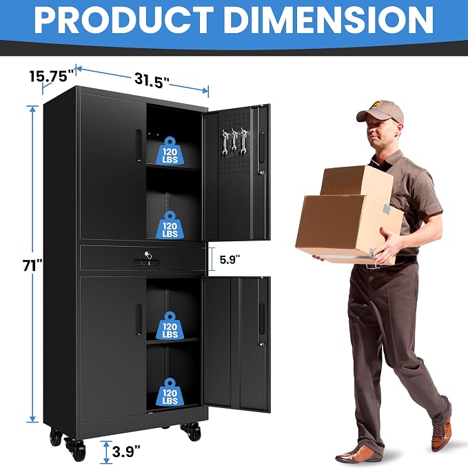 Metal Garage Storage Cabinet - Image 3
