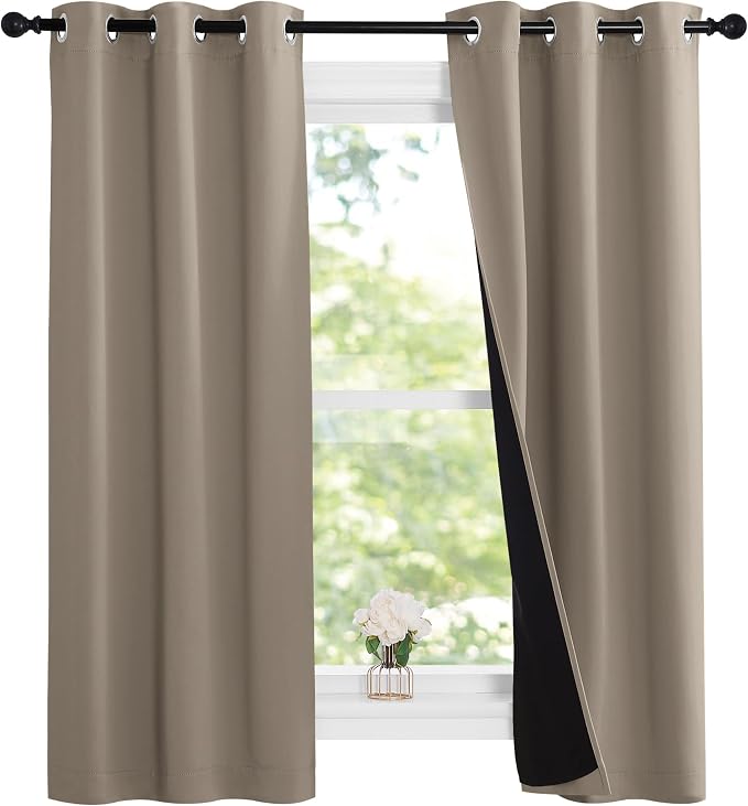 NICETOWN 100% Blackout Short Curtains by NICETOWN