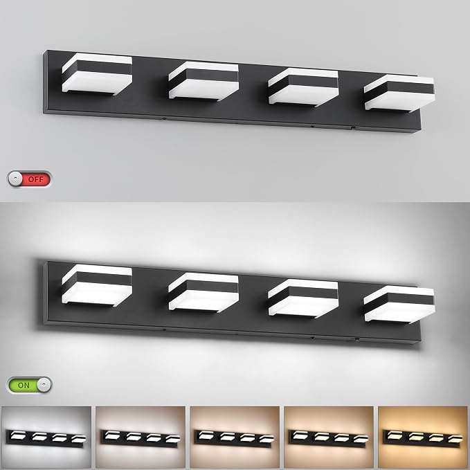 SOLFART Bathroom Vanity Lights, Adjustable Black Matt Black Vanity Light - Image 7