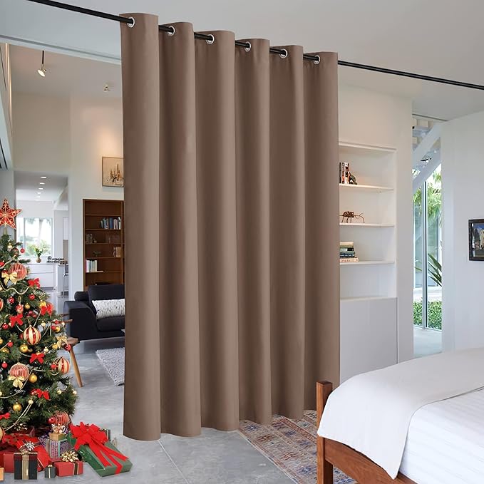 RYB HOME Extra Wide Curtains for Divider Room Separation Soundproof Temporary by RYBHOME