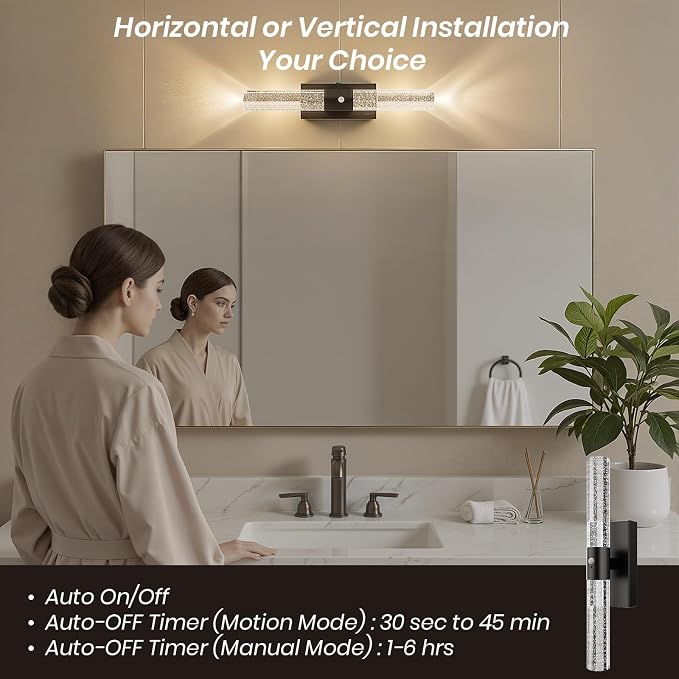 IRONPAX Wall Sconces Battery Operated Set of 2, Wireless Rechargeable Wall - Image 9