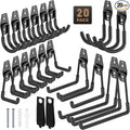 20 Pack Garage Hooks, Heavy Duty Steel Wall Mount Utility Hangers by YouthZeal