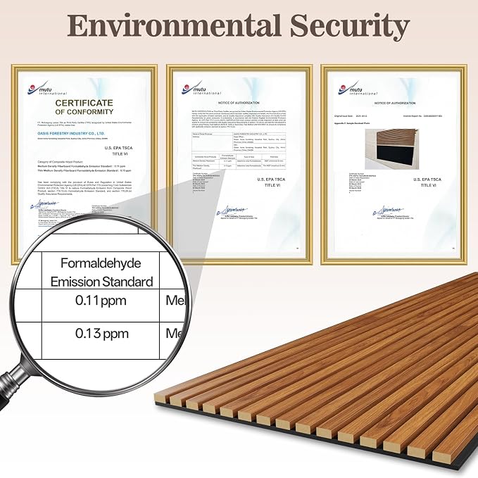 2 Pack Wood Panels for Wall, 47.24" x 23.81" Acoustic Wood Slat Wall Panel for - Image 5