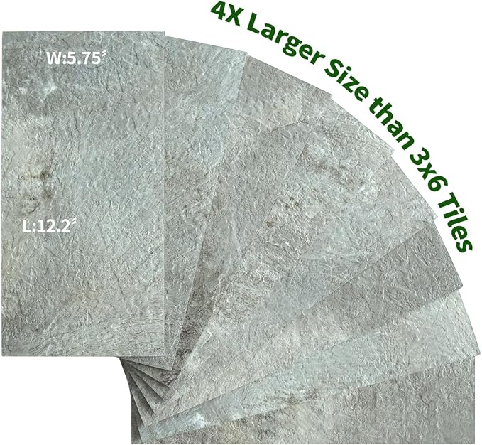 AULIGET 2-Piece Mountain Rock Peel and Stick Backsplash Wall Tiles, Laundry Room - Image 2
