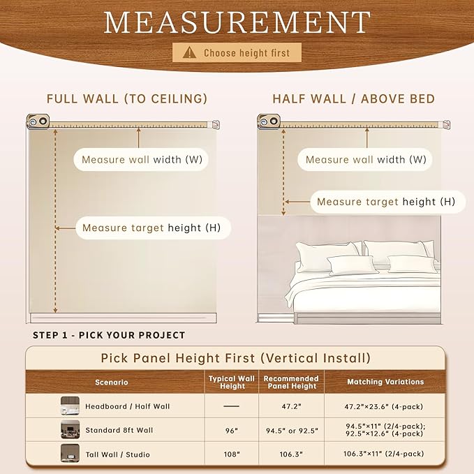 RITOLLO 4 Pack Wood Panels for Wall, 92.5"×12.6" Wood Slat Acoustic Panels for - Image 5