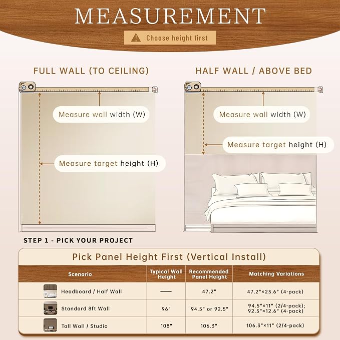 RITOLLO 4 Pack Wood Panels for Wall, 92.5"×12.6" Wood Slat Acoustic Panels for - Image 5