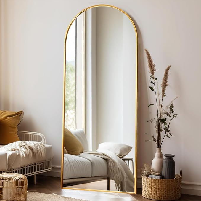 Rowjut 64"x21"Floor Mirror Arched Full Length Mirros, Mirror Floor Length - Image 6