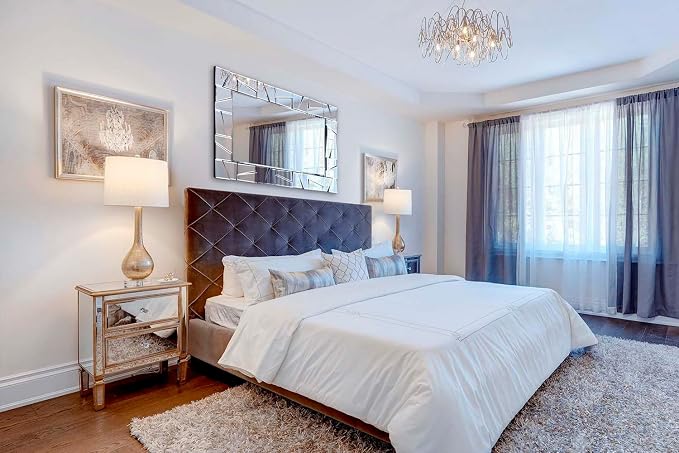 Chende Decorative Mirrors for Wall, Rectangle Modern Accetn Home Decor for - Image 9