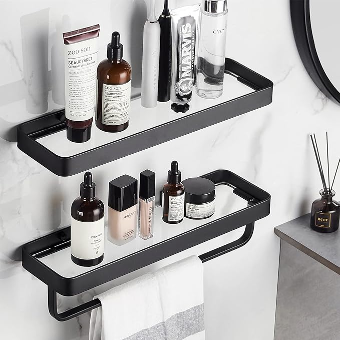 VOLPONE Bathroom Shelves Wall Mounted Glass Shelf by VOLPONE