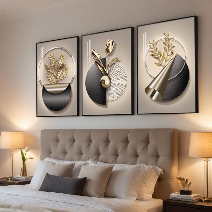 Large Framed Modern Elegant Wall Art - Image 4