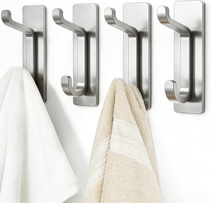Self Adhesive Wall Hooks for Hanging: Extra Strong 13 LB, Hook for Coat by Josmimic
