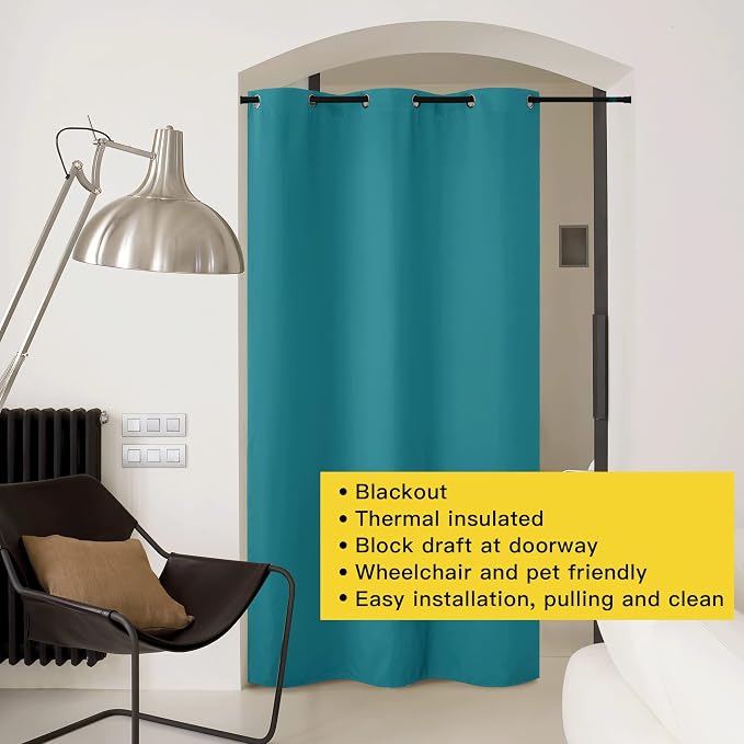 NICETOWN Sound Barrier Door Curtain, Laundry Divider - Image 8