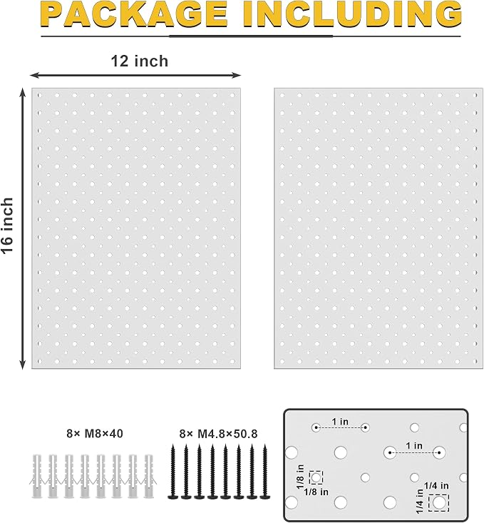 Ultrawall Metal Pegboard Panels, Pegboard Wall Organizer, Peg Boards - Image 2