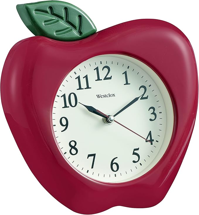 Westclox 10" 3-Dimensional Apple Wall Clock- Model #38038A by Westclox