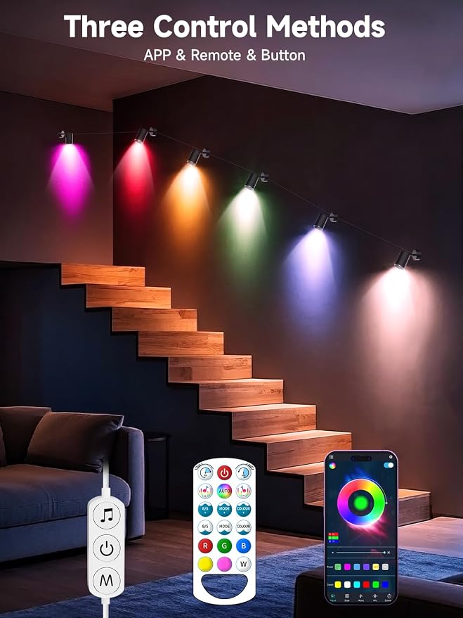 Tyute LED Spot Lights Indoor, RGB Color Changing Uplighting - Image 3