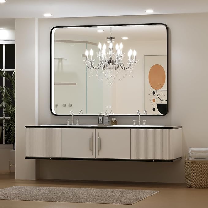 48x36 Inch LED Bathroom Mirror - Image 2
