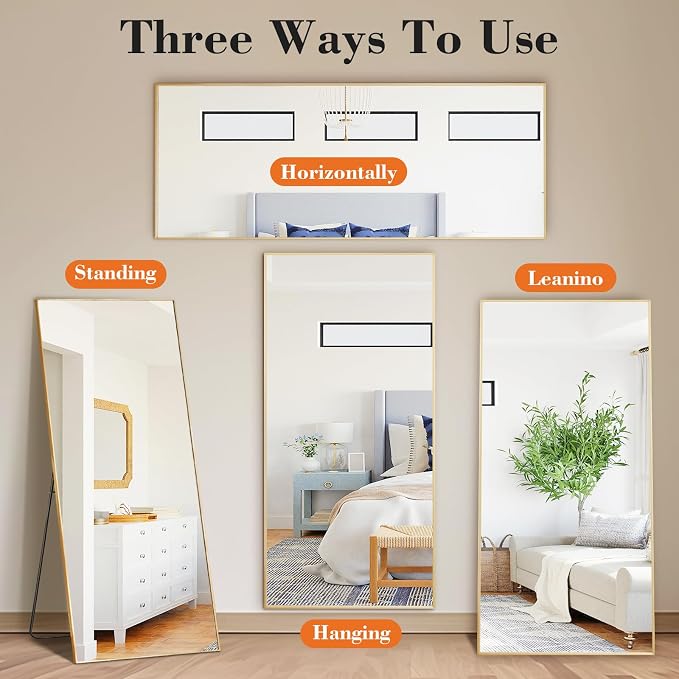 DUMOS Full Length Mirror 26"x 68" - Image 5