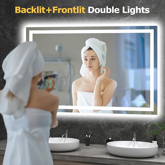 Hivone 60X40 LED Bathroom Mirror - Image 2