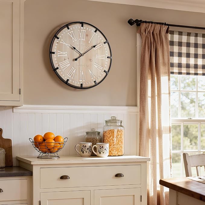 Vantic Farmhouse 24 Inch Extra Large Decorative Wall Clock - Image 6