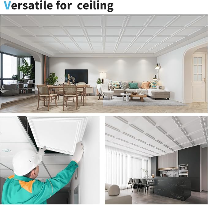 Art3d 24-Pack Drop Relief Ceiling Tiles - Image 8