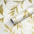 Livebor Leaf Peel and Stick Wallpaper Olive Leaf Contact Paper 17.7in x 393.7in by LiveborDirectWallpaper