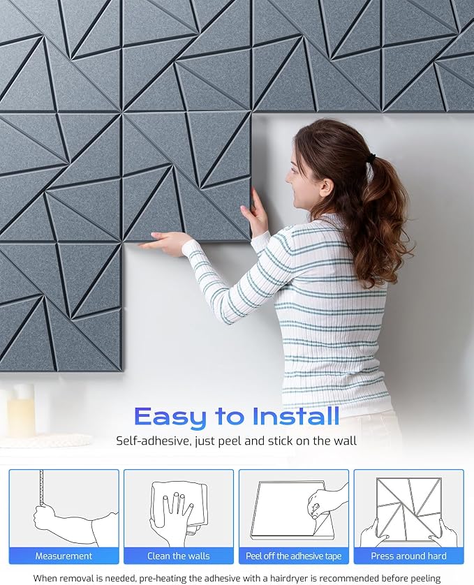 12 Pack Acoustic Panels, Sound Proof Foam Panels - Image 6