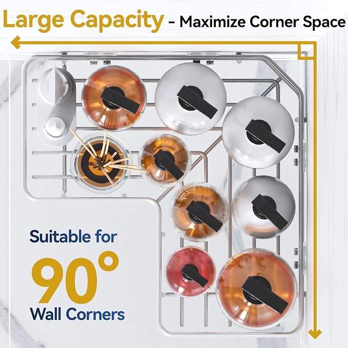 YASONIC Corner Shower Caddy Organizer, Large Capacity Shower Storage Rack - Image 3