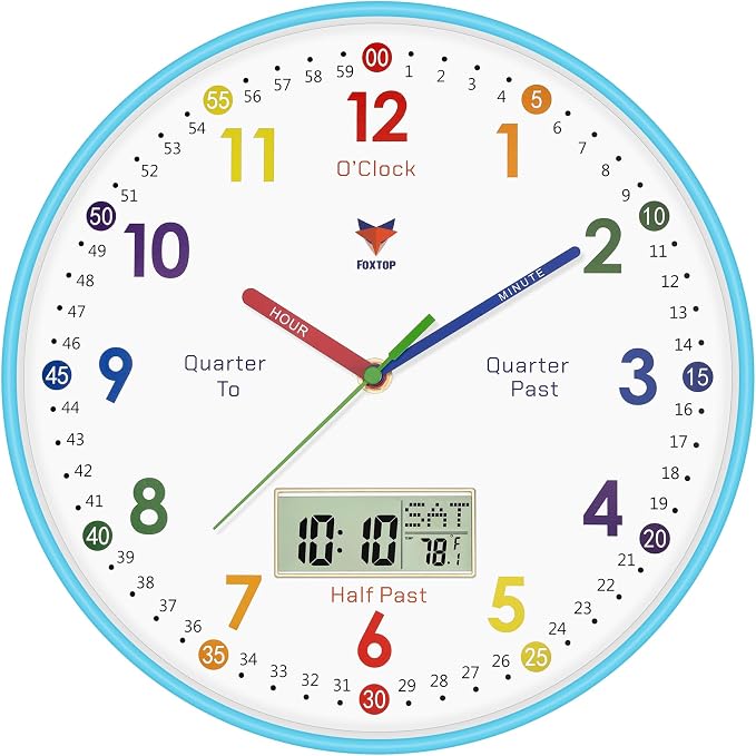 Foxtop Digital and Analog Learning Clock by Foxtop