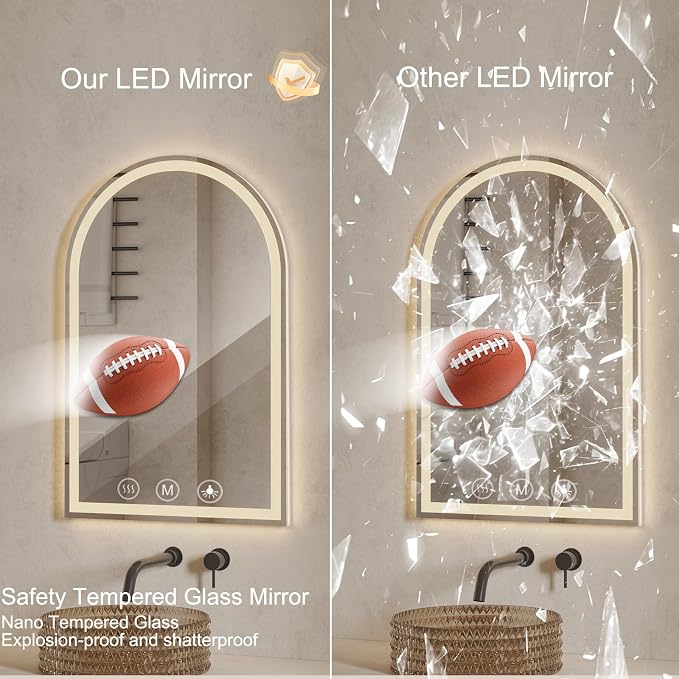 Arched LED Bathroom Mirrors - Image 4