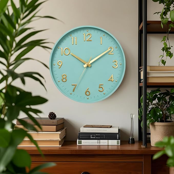 Mosewa Wall Clock 8 Inch, Wall Clocks Battery Operated Silent Non-Ticking - Image 2