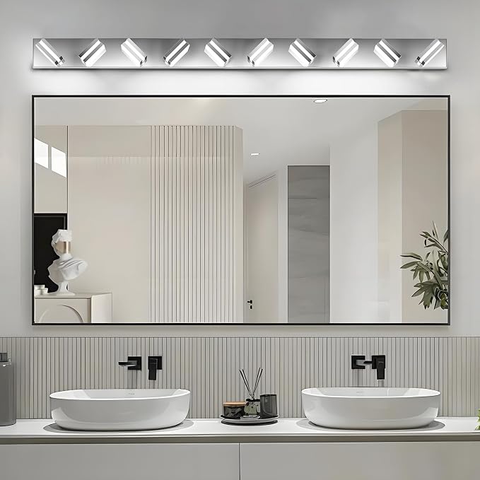 IZORRO LED Modern Bathroom Lights Fixtures, Chrome Acrylic Wall Lighting - Image 7