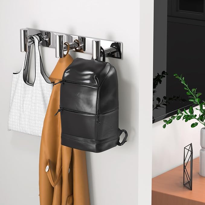 Wall Mounted Coat Rack-3 Hooks, Heavy Duty Stainless Steel Wall Hooks - Image 2