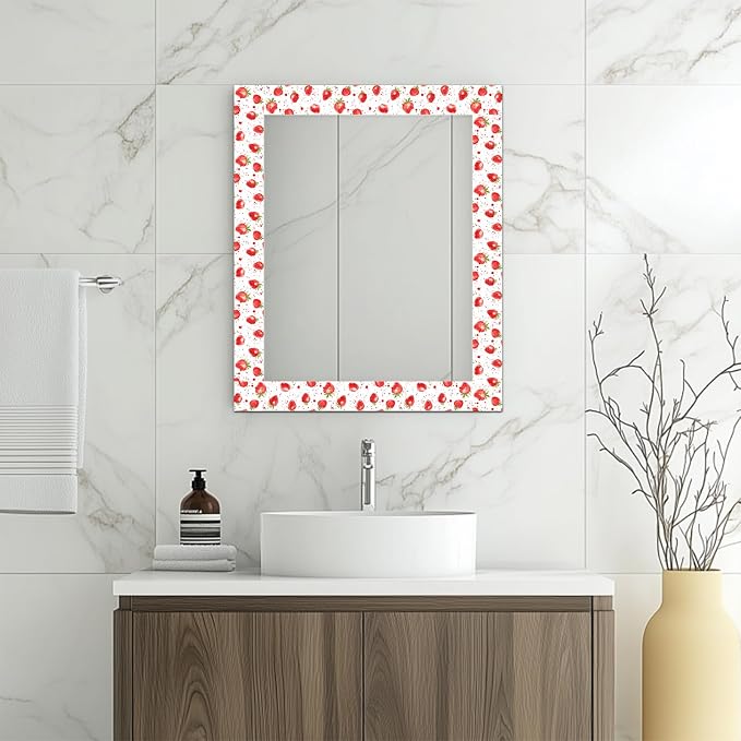 HOMETITUTE Wallpaper Border Peel and Stick Wall Border Strawberry Fruit Theme - Image 6
