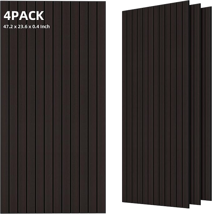 TO-TH Wood-Look Sound Panels, 4 Pack 47.2” x 23.6” Soundproof Wall Panels by TO-TH