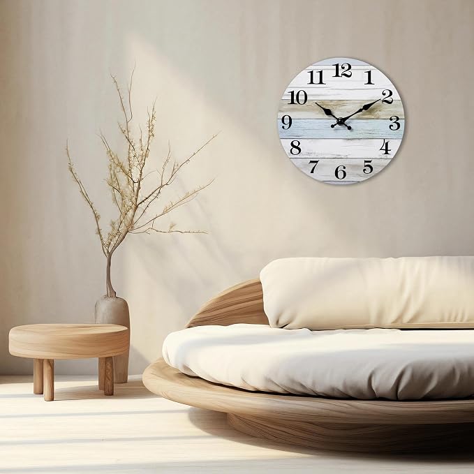 Wall Clock, Wall Clocks Battery Operated Silent Non Ticking, Rustic Clocks - Image 5