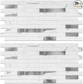 Peel and Stick Backsplash Tile Waterproof Removable PVC Wall Sticker 3D Faux by KOYNSLE