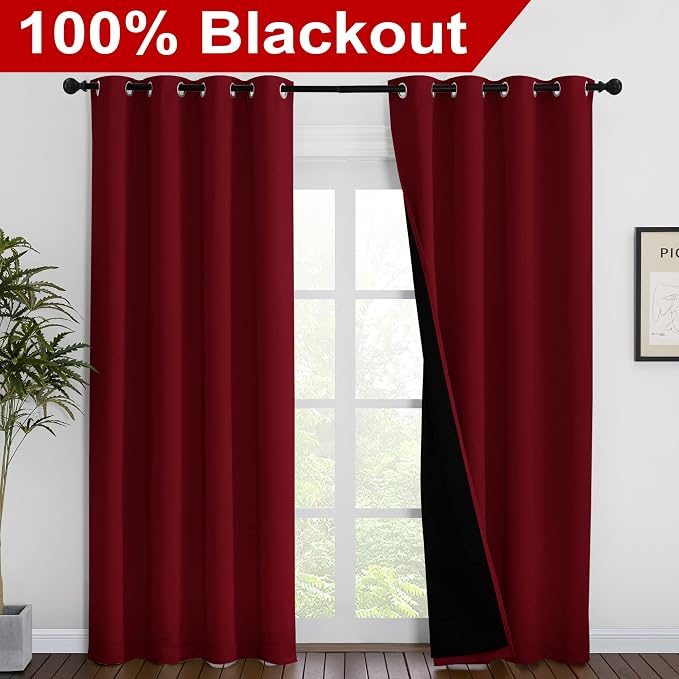 NICETOWN 100% Blackout Curtains - Image 2