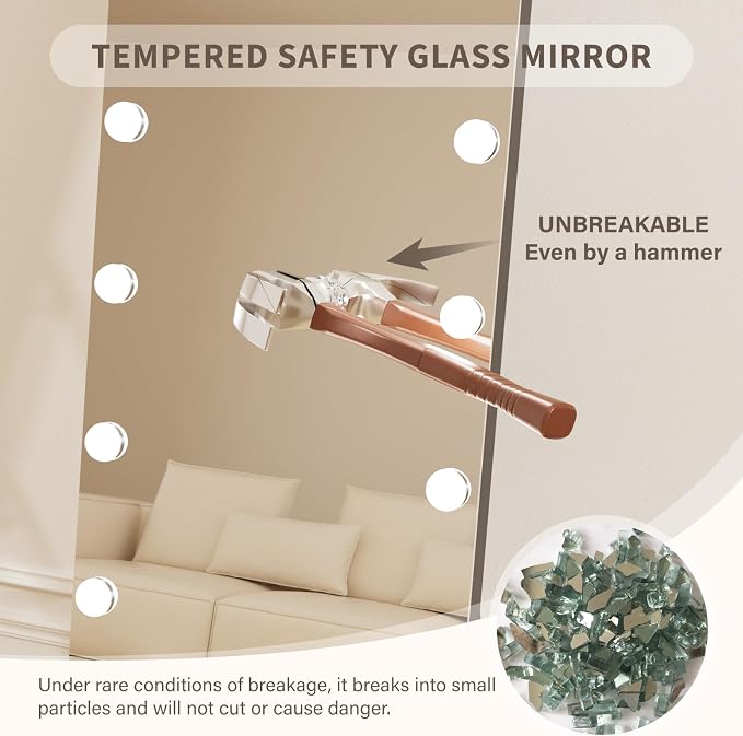 Kosmonia 62x20 Hollywood Full Length Mirror - Image 4