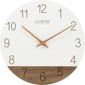 La Crosse Clock 404-3630B 12 inch Ivory Sierra Wood Quartz Analog Wall Clock by LaCrosseTechnology
