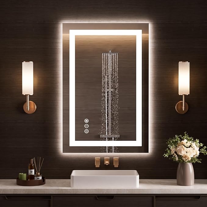 LOAAO 28"x34" LED Bathroom Mirror by LOAAO