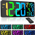 18" Digital Wall Clock Large Display, 11 RGB Color Changing Large Digital Wall by Xflyee