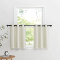NICETOWN 24 inch Long Blackout Tiers, Farmhouse Grommet Half Window Curtains by NICETOWN