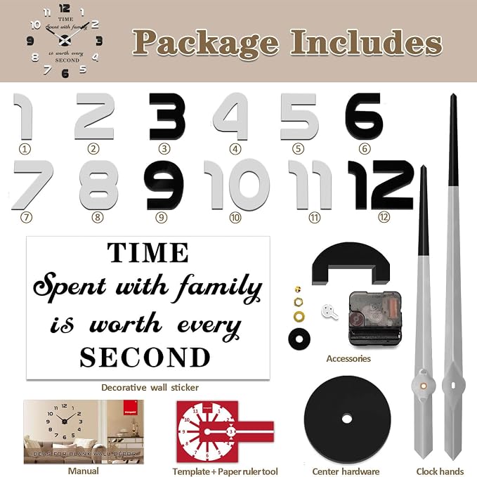 VANGOLD Design Sticker Wall Clock - Image 5