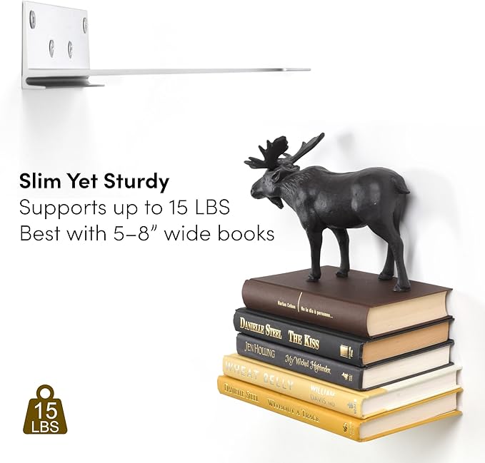 xympo Floating Invisible Bookshelf Wall Mounted - Image 5