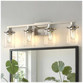 DORESshop 4-Light Vanity Light Fixtures, Nickel Bathroom Light Fixtures Over by DORESshop