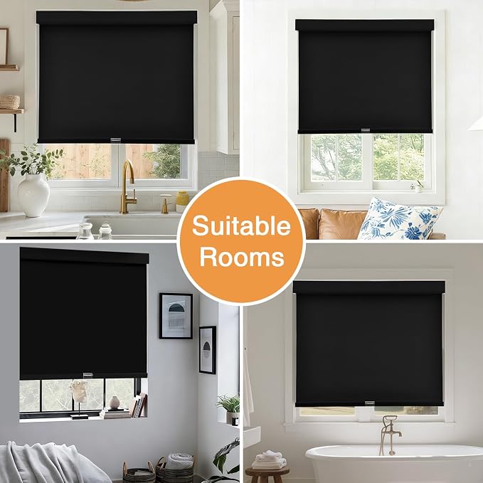 AOSKY No Drill Cordless Blackout Roller Shades - Image 8