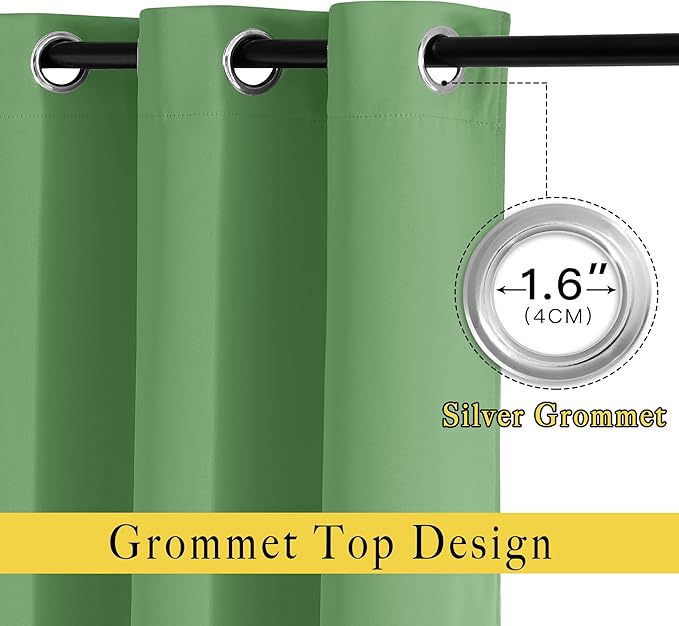 NICETOWN Froest Green Blackout Curtain - Image 5