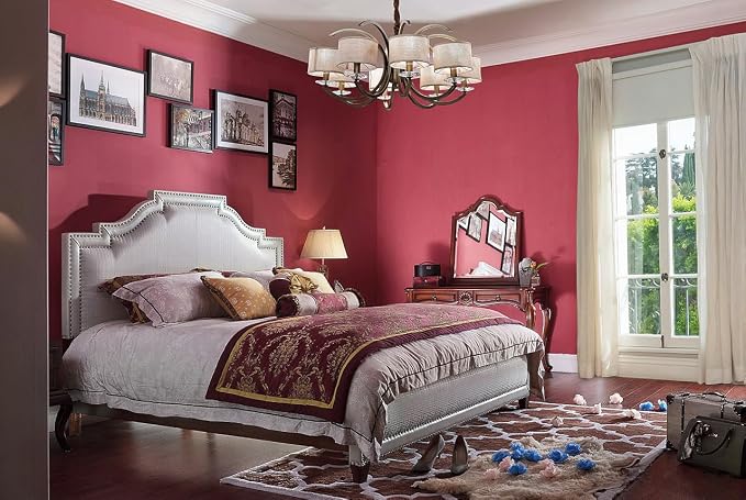 Safiyya Peel and Stick Wallpaper Rose Red Contact Paper Solid Color Decorative - Image 3