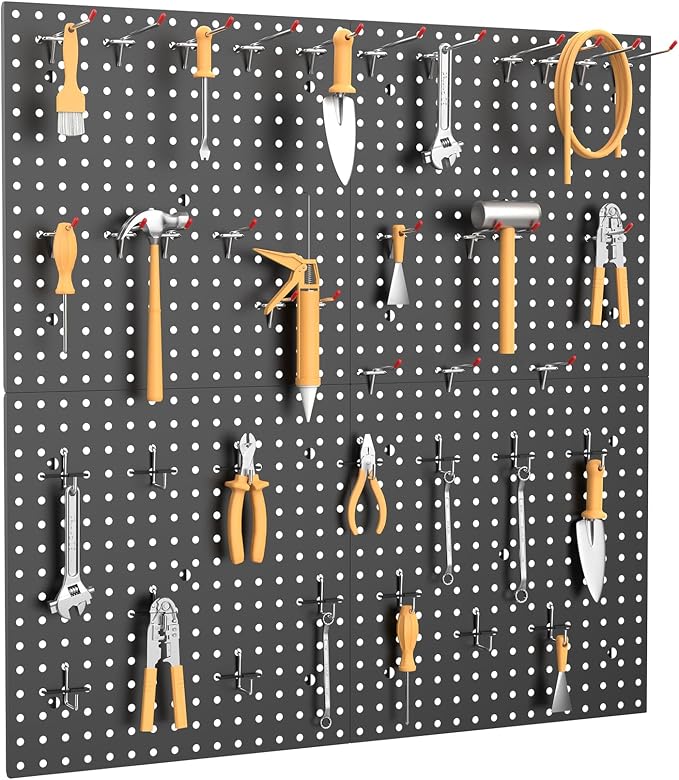 WALMANN 4 PCS 16" x 16" Metal Pegboard Panels - Image 2